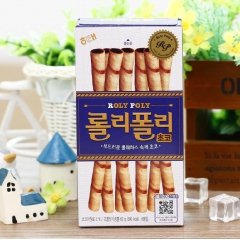 韩国进口零食 海太巧克力棒 冰淇淋巧克力蛋卷 62g*24盒...