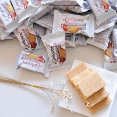 供应批发俄罗斯进口小农庄威化饼干 进口零��� 奶味威化饼 ...