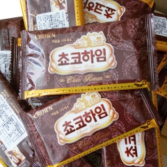 韩国进口休闲零食 可瑞安榛子巧克力/奶油威化饼干 散称1斤起...