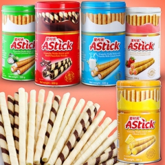 印尼进口爱时乐威化卷心酥 巧克力口味罐装330g 5种口味