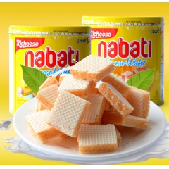 印尼进口 丽芝士纳宝帝芝士威化饼干 进口零食批发350g 举...