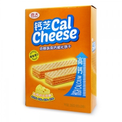 印尼原装进口食品 迈大钙芝皇冠奶酪味高钙咸威化饼干216g盒...