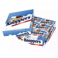 批发德国knoppers牛奶榛子巧克力威化饼干600g 24...