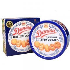 零食品Danisa皇冠丹麦曲奇饼干368g年货铁盒丹麦风味糕...
