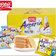 盼盼梅尼耶干蛋糕 曲奇面包饼干 奶香柠檬味 整箱1kg*6提...