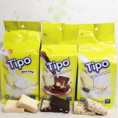 越南进口tipo面包干白巧克力饼干办公室零食135g*40手...