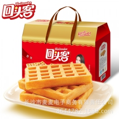 零食回头客原味华夫饼1500g礼盒鸡蛋糕点心小吃面包饼干休闲