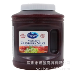 美国进口 优鲜沛蔓越莓果酱大桶装 冻饮奶茶果酱  蛋糕烘培原...