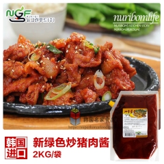 韩国进口新绿色调味酱料炒猪肉酱 腌制猪肉酱2kg*6袋/箱