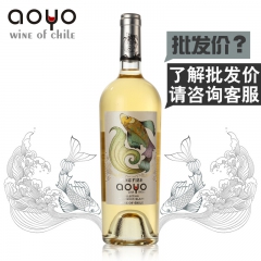 智利原装进口红酒 aoyo鱼王精酿长相思干白葡萄酒批发 代理...