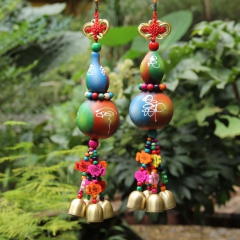 云南少数民族手工艺品  工艺葫芦 七彩葫芦 天然 葫芦 风铃...