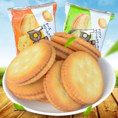 泰国进口零食 比纳夹心饼干榴莲奶酪味香脆饼干165克*12袋...