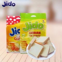 越南进口 京都JIDO榴莲味原味鸡蛋面包干饼干210g220...