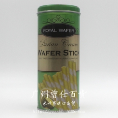 榴莲控VFOODS皇家榴莲威化卷130g泰国进口蛋卷饼干休闲...