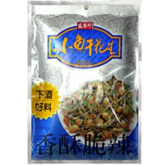 台湾进口零食 盛香珍小鱼干花生 鱼干香酥脆辣 一箱10包整件...
