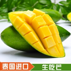 正宗泰国生吃芒新鲜小青芒无纤维核小肉厚进口水果5斤装包邮批发