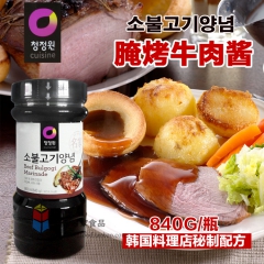 韩国进口烤肉酱 清净园腌烤牛肉酱 韩式烤牛肉酱840g*12...