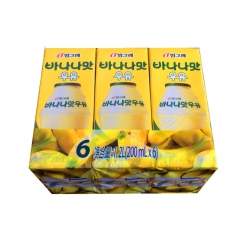 新品正品韩国进口 宾格瑞香蕉牛奶200ml香蕉味牛奶饮料
