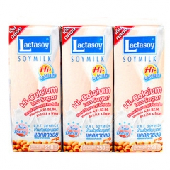 泰国进口 6盒装 力大狮Lactasoy品牌多口味豆奶饮料批...