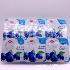 批发韩国进口果之味果味酸奶（蓝莓味）600克*8排/箱