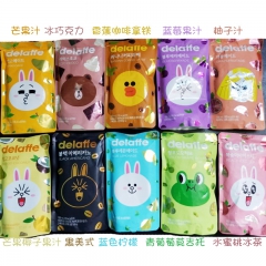 批发韩国进口饮料 布朗熊果味咖啡 多味软包装冰爽休闲饮品19...