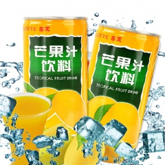 哼哼猪零食品 韩国进口饮料 乐天芒果汁180ml一件代发批发