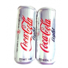 韩国原装进口 健怡可口可乐（银色）250ml*30瓶/箱 碳...