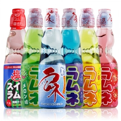 日本饮料原装进口碳酸饮料 哈达波子汽水 弹珠汽水200ml*...