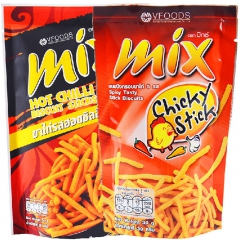 泰国进口脆脆条香辣/辣鸡味休闲零食品零嘴香脆膨化薯条批发