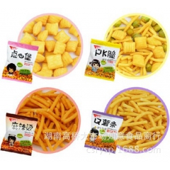 五味园散装膨化食品 PK脆 香脆休闲小零食Q薯条点心堡麻辣烫...