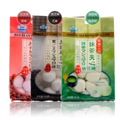 日本EIWA爱亿华 物语工坊 抹茶味/黑芝麻夹心 儿童棉花糖...