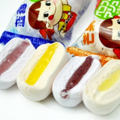 不二家 夹心棉花糖 散装棉花糖 2斤*3包一箱  休闲糖果批...