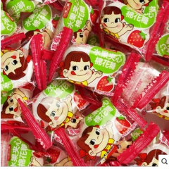 不二家PEKO水果夹心棉花糖1Kg*3袋/箱 国内畅销糖果品...