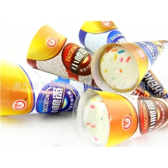 潮安食品休闲零食 小食品批发 利生小脆筒棉花糖 甜筒棉花糖