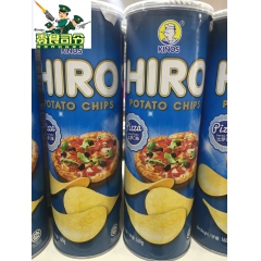 马来西亚 HIRO一皇香脆薯片160g*14罐 比萨 罐装薯...