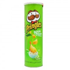 美国原装进口休闲零食  美国品客薯片（洋葱味）169g整箱1...