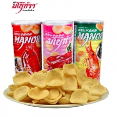 批发 玛努拉香酥虾味/蟹味/芥末木薯片100g 泰国进口办公...