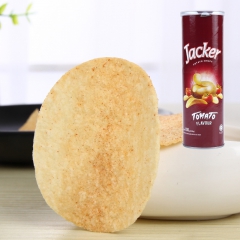 进口零食 杰克薯片番茄味桶装160g*14 膨化食品 休闲食...