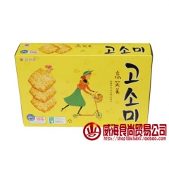 好丽友高笑美酥脆芝麻饼干 超低卡路里休闲零食200g韩国进口...