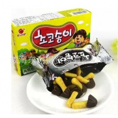 韩国进口食品休闲零食儿童巧克力饼蘑菇力好丽友有机黄蘑菇50g