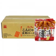 台湾进口零食品北田玄米口蒟蒻糙米卷牛奶口味160g休闲美食批...