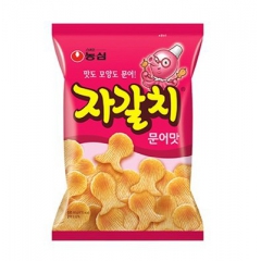 韩国进口零食品 休闲膨化非油炸海鲜味膨化食品农心章鱼片90g