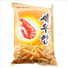 韩国进口食品 农心米虾条 80g*20/箱 韩国休闲膨化食品...