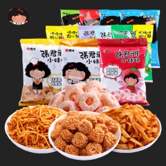 一件代发台湾进口张君雅小妹妹巧克力甜甜圈休闲膨化零食品批发
