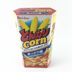 日本进口零食热销House好侍粟米筒 淡盐味75g 休闲膨化...