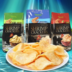 印尼进口零食Papatonk/啪啪通鲜虾片条整箱36包膨化儿...