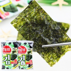 韩国进口零食原味海牌海苔20g 寿司即食海飘紫菜儿童休闲食品...