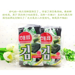 韩国进口海牌海飘海苔即食儿童绿色紫菜零食无糖拌饭寿司海苔20...
