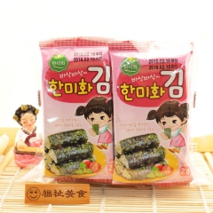 韩国海苔批发 30包入 韩美禾童趣海苔原味