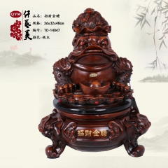 树脂办公室家居装饰品 招财金蟾 财运亨通大富大贵台式摆件